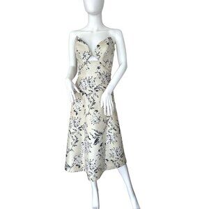 Zimmermann Dress Size 0 Floral Off White Cream Evening Gown